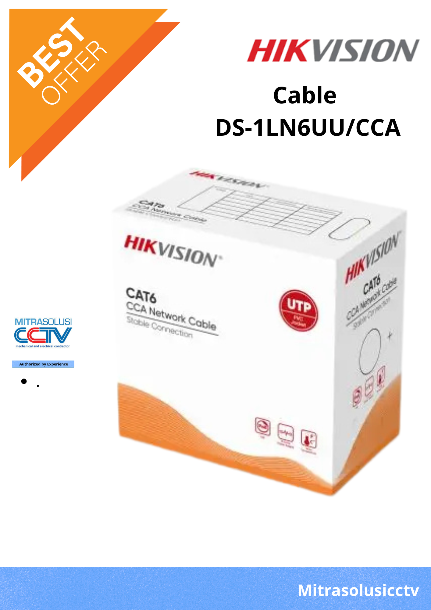 Kabel CCTV UTP Hikvision DS-1LN6UU/CCA