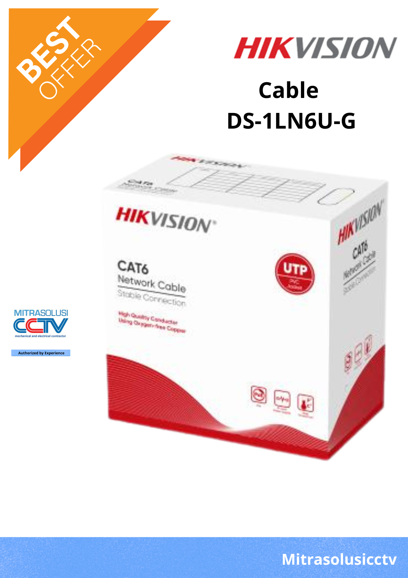 Kabel CCTV UTP Hikvision DS-1LN6U-G