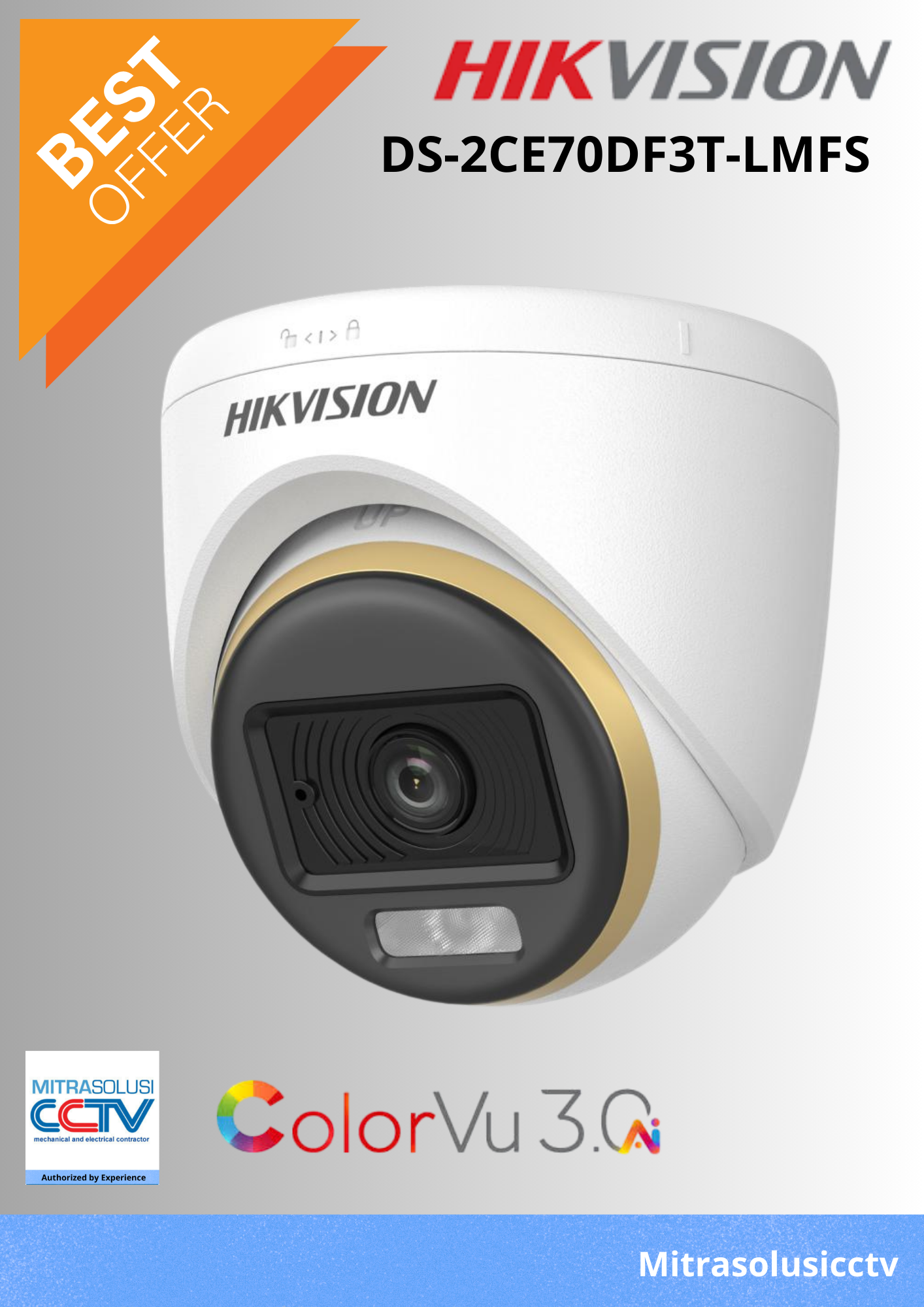 Kamera Indoor Hikvision  DS-2CE70DF3T-LMFS