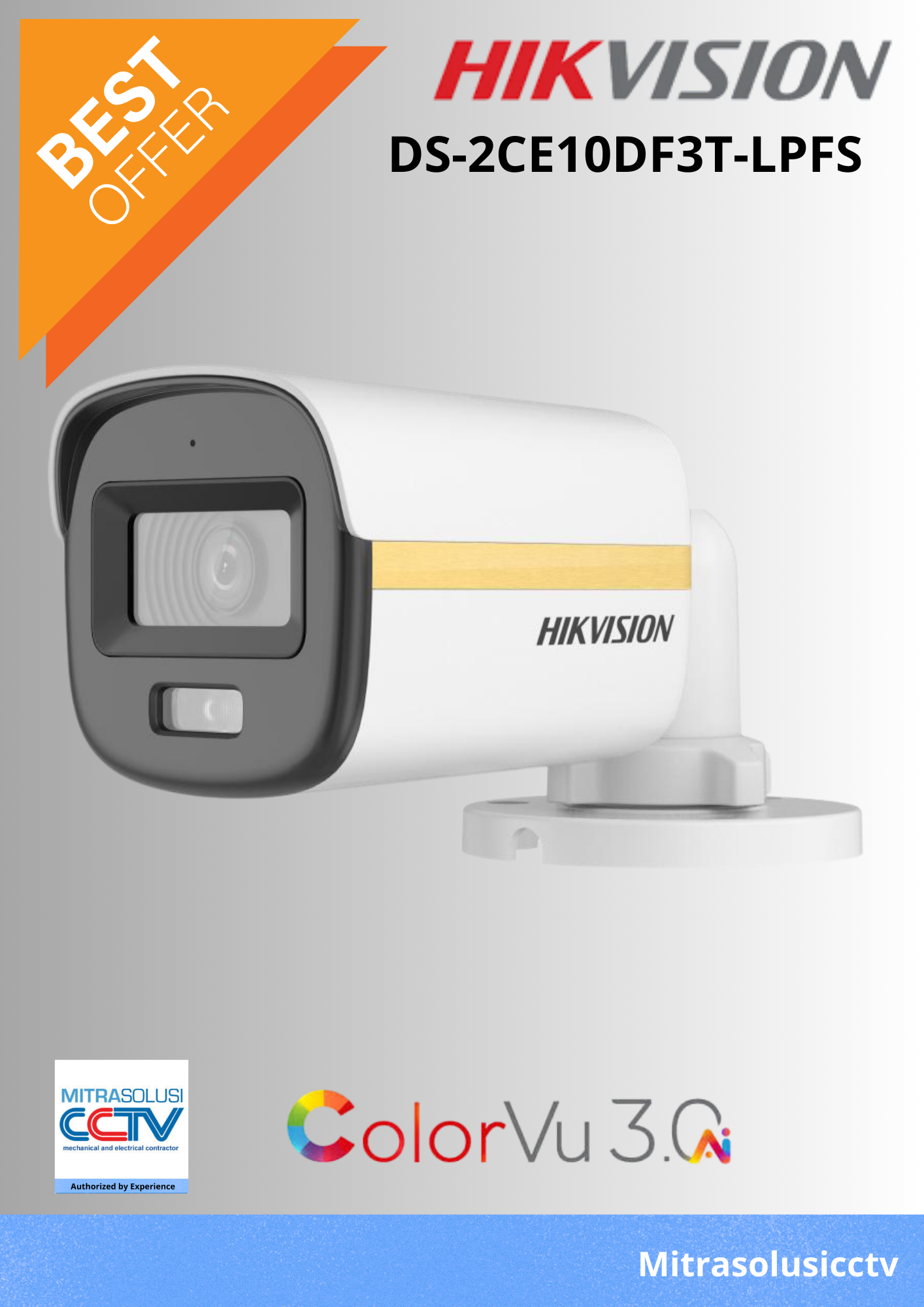 Kamera Outdoor Hikvision  DS-2CE10DF3T-LPFS