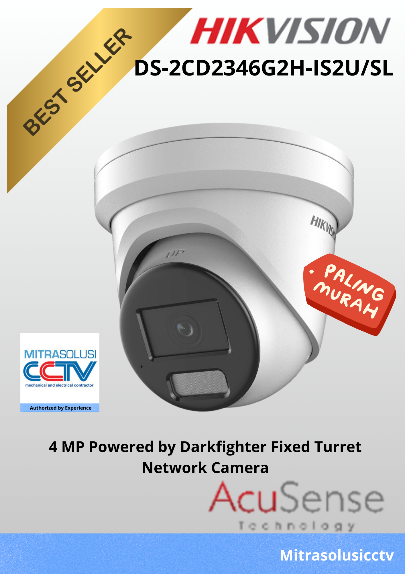 Kamera Indoor Hikvision DS-2CD2346G2H-IS2U/SL