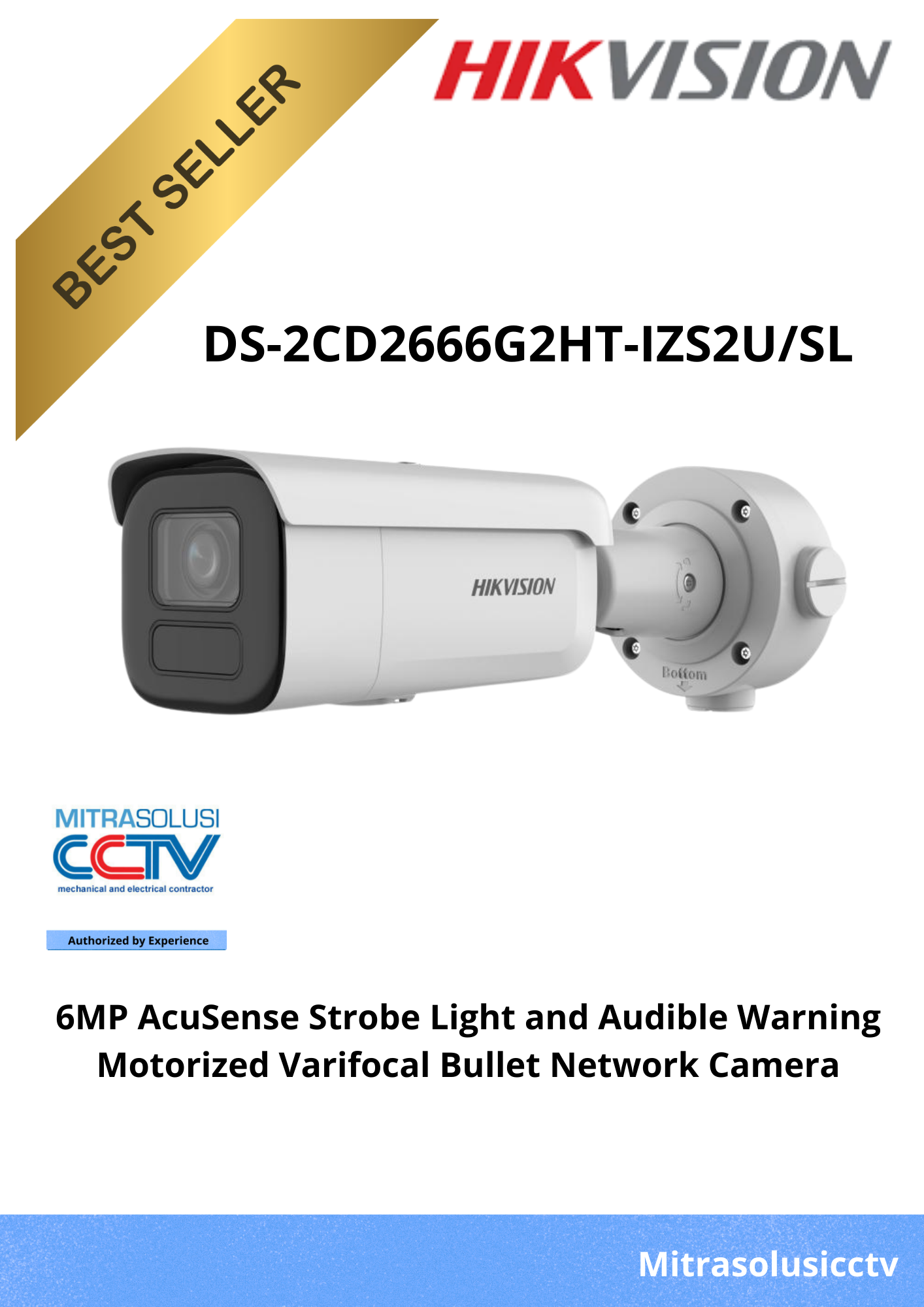 Kamera Outdoor Hikvision DS-2CD2666G2HT-IZS2U/SL